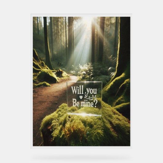 Personalisiert "Wirst du meine sein?" Akryling Acrylschild (Vorderseite)