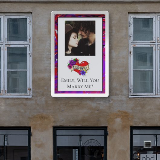 Personalisiert wirst du mich heiraten banner