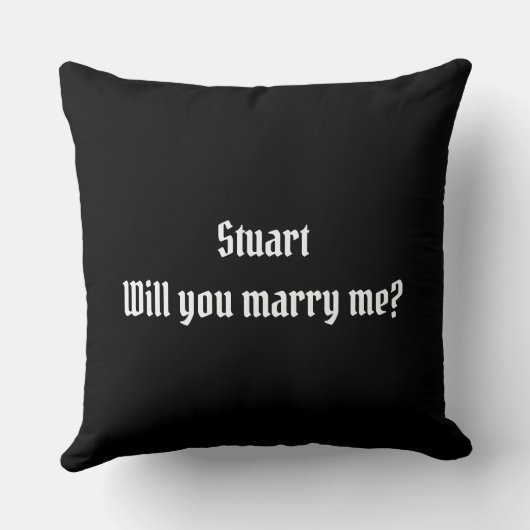 Personalisiert wirst du mich heiraten? Kissen des (Rückseite)
