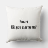 Personalisiert wirst du mich heiraten? Kissen des  (Rückseite)