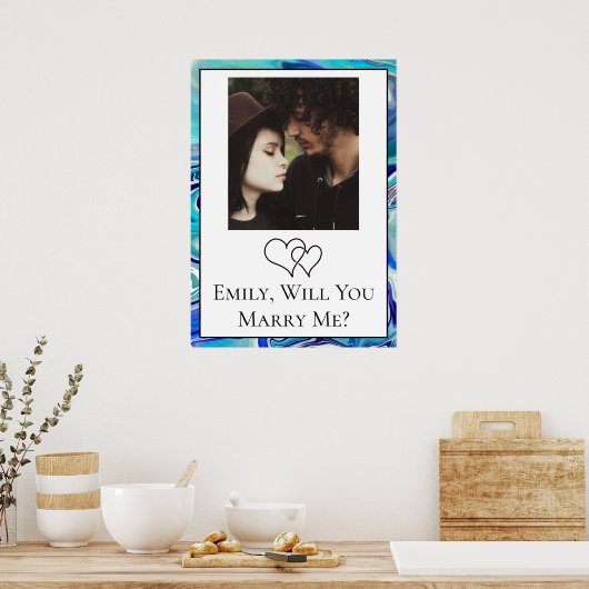 Personalisiert wirst du mich heiraten poster (Küche)