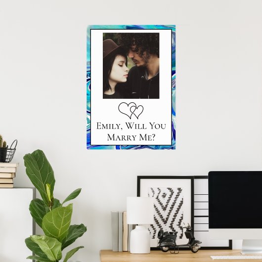 Personalisiert wirst du mich heiraten poster (Heimbüro)