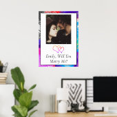 Personalisiert wirst du mich heiraten poster (Heimbüro)