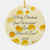 Personalisiert Wisconsin Chef Funny Christmas Keramik Ornament (Hinten)