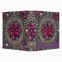 Personalisiert Witchy Poinsettia Pentagram Mandala