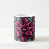 Personalisiert Witchy Poinsettia Pentagram Mandala Kaffeetasse (Mittel)