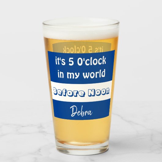 Personalisiert Witty Beer Glas (Vorne (Gefüllt))