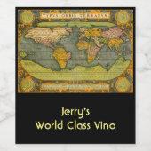 Personalisiert Wold Class Vino Weinflaschen Etiket Weinetikett (Einzelnes Label)