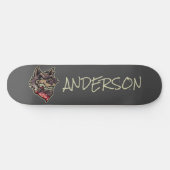 Personalisiert Wolf Skateboard (Horizontal)