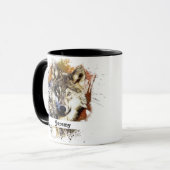 Personalisiert Wolf Tasse (Vorderseite Links)