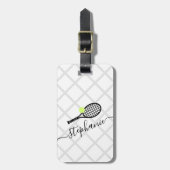 Personalisiert Womens Tennis Monogram Gepäckchen Gepäckanhänger (Vorderseite vertikal)