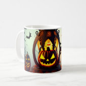 Personalisiert Wonder Forest Pumpkin Halloween Kaffeetasse (Vorderseite Links)