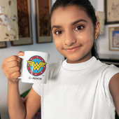 Personalisiert Wonder Woman | Circle & Stars Logo Zweifarbige Tasse