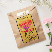 Personalisiert Word Art Netball Party Geschenktütchen (Versiegelt)