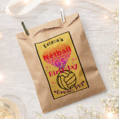 Personalisiert Word Art Netball Party Geschenktütchen (Ausgeschnitten)