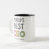 Personalisiert World's Best CEO Zweifarbige Tasse (Vorderseite Links)