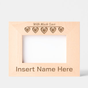 Personalisiert Woth Much Liebe, Niedlich Hearts Ar Geätzte Rahmen