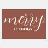 Personalisiert Wreath Frohe Weihnachten Geschenkpapier Set (Vorderseite 2)