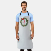 Personalisiert Wreath Weihnachtsküche Schürze (Getragen)
