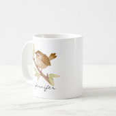 Personalisiert Wren Bird-Tasse Kaffeetasse (Vorderseite Links)