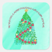 PERSONALISIERT WÜNSCHEN WIR IHNEN EINEN KLEINEN CH QUADRATISCHER AUFKLEBER (Vorderseite)