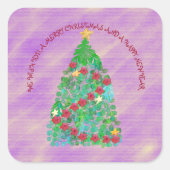 PERSONALISIERT WÜNSCHEN WIR IHNEN EINEN KLEINEN CH QUADRATISCHER AUFKLEBER (Vorderseite)