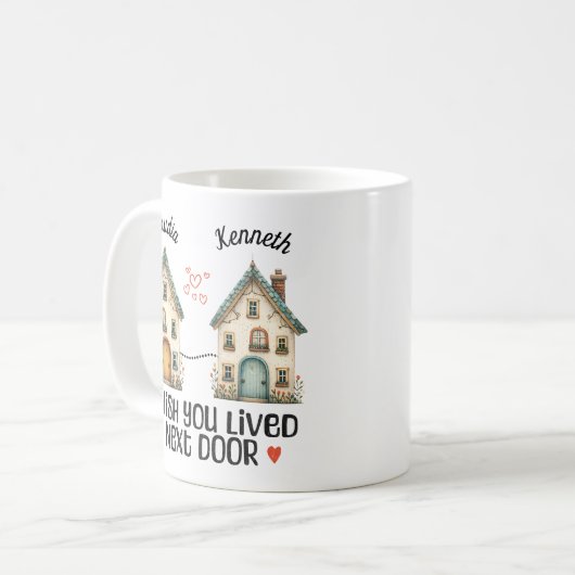 Personalisiert wünschte ich, du lebtest als Nächst Kaffeetasse (Vorderseite Links)