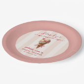 Personalisiert wurde sie ins Brautparty geschoben Pappteller (Schrägansicht)