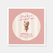 Personalisiert wurde sie ins Brautparty geschoben Serviette (Vorderseite)