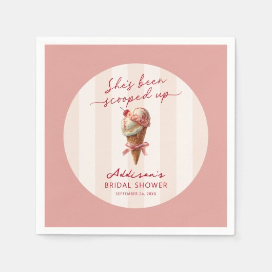 Personalisiert wurde sie ins Brautparty geschoben Serviette (Vorderseite)