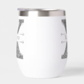 Personalisiert X Initial Silver Monogram Ihr Name (Rechts)