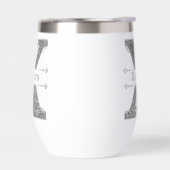 Personalisiert X Initial Silver Monogram Ihr Name (Links)