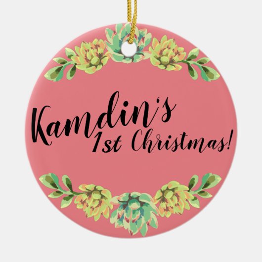 Personalisiert XMAS Ornament Bohemisch Cactus succ (Vorne)