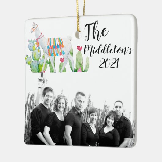 Personalisiert XMAS Ornament Boho Llama Bohemisch (Links)