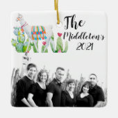 Personalisiert XMAS Ornament Boho Llama Bohemisch (Vorderseite)