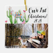 Personalisiert XMAS Ornament Boho Llama Bohemisch (Vorderseite)