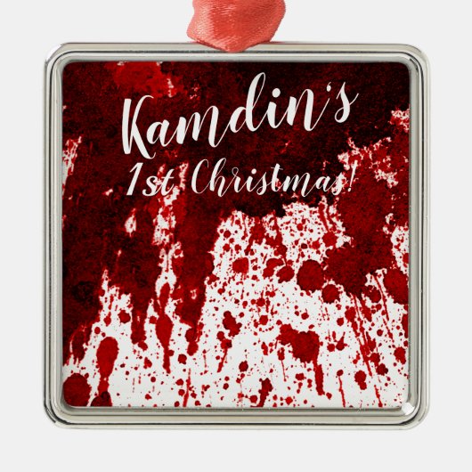 Personalisiert XMAS Ornament Spritzer Vampire Aus Metall (Vorne)