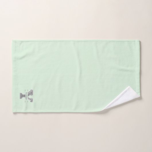 Personalisiert Y Initial Silver Monogram Ihr Name  Badhandtuch Set (Handtuch)