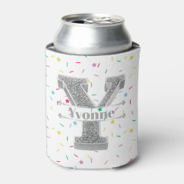 Personalisiert Y Initial Silver Monogram Ihr Name Dosenkühler