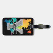 Personalisiert Y Initial Silver Monogram Ihr Name Gepäckanhänger (Rückseite horizontal)