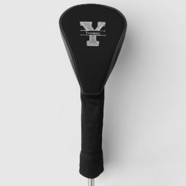 Personalisiert Y Initial Silver Monogram Ihr Name Golf Headcover