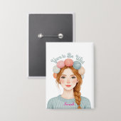 Personalisiert | Yarn to Be Wild Knopf  Button (Vorderseite/Rückseite)