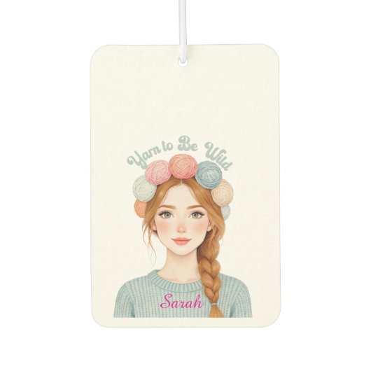 Personalisiert | Yarn to Be Wild Lufterfrischer (Vorderseite)