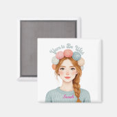 Personalisiert | Yarn to Be Wild Magnet  (Vorderseite/Rückseite)