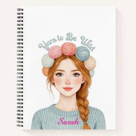 Personalisiert | Yarn to Be Wild Tagebuch  Notizblock
