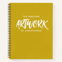 Personalisiert Yellow Artist Sketchbook Notizblock