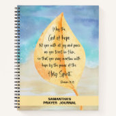 Personalisiert Yellow Blue Bible Verse Gebet Notizblock (Vorderseite)