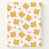Personalisiert Yellow Floral Journal Notizblock (Rückseite)