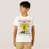 Personalisiert Yellow Green Football Soccer Jersey T-Shirt (Vorne ganz)