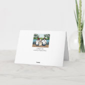 Personalisiert Yellow Labrador Family Brown Karte (Rückseite)